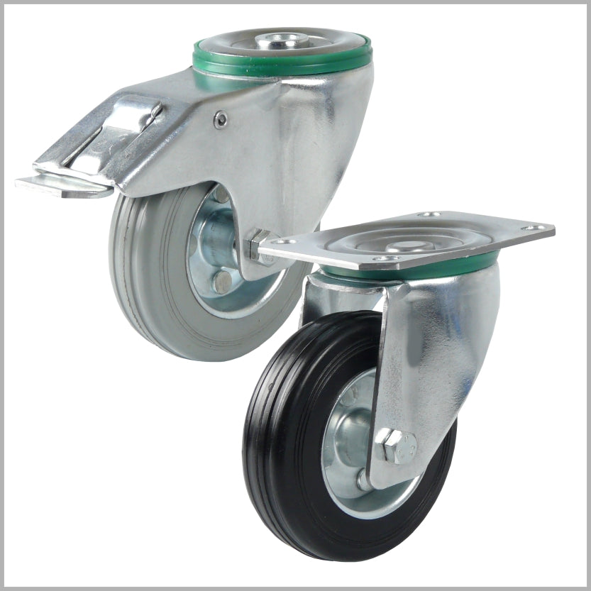 Solid rubber wheels 80 - 250 mm