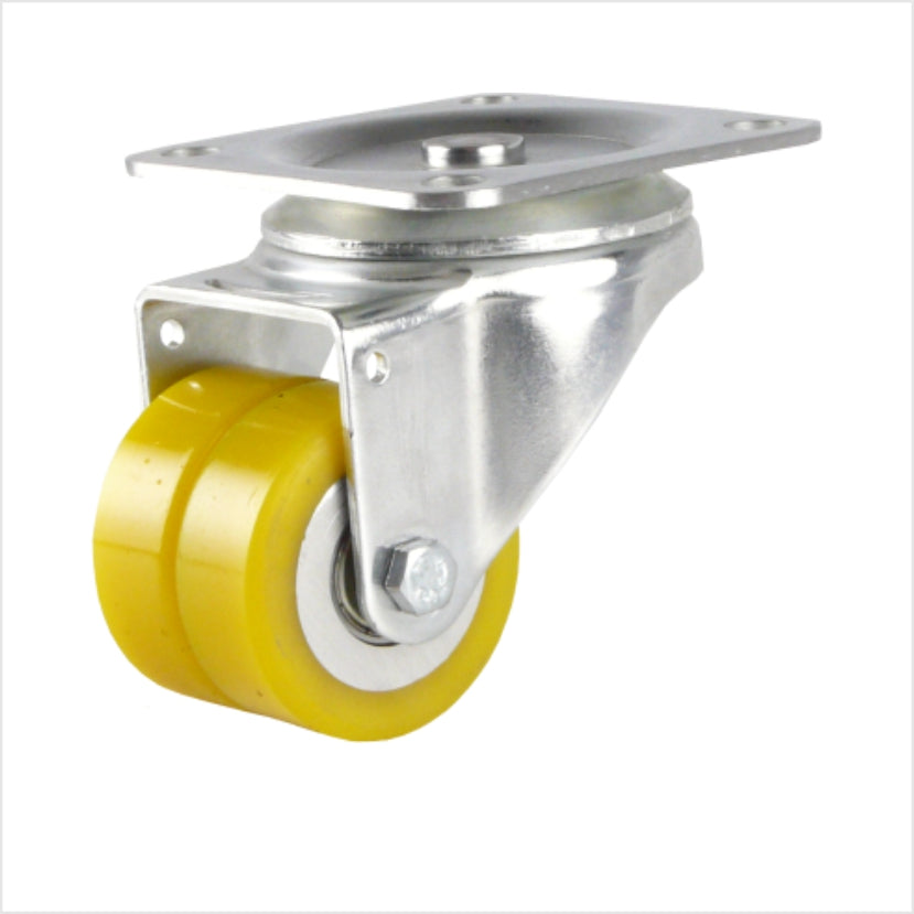 50 x 40 mm mini heavy duty swivel castor with polyurethane wheel