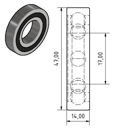 6303 2RS 17x47x14mm