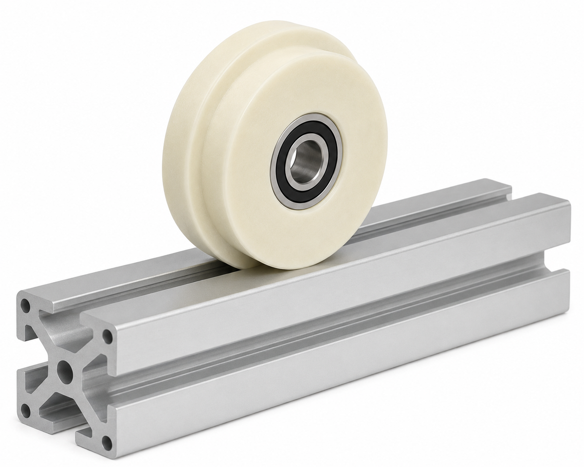 Groove profile rollers for aluminum construction profiles