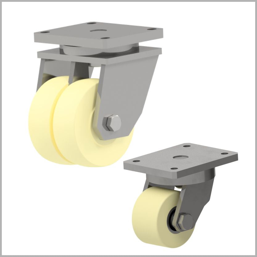 Polyamide wheels and castors