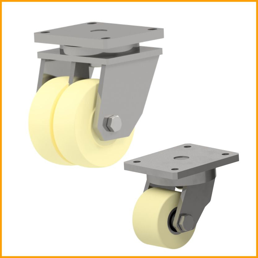 Polyamide wheels and castors