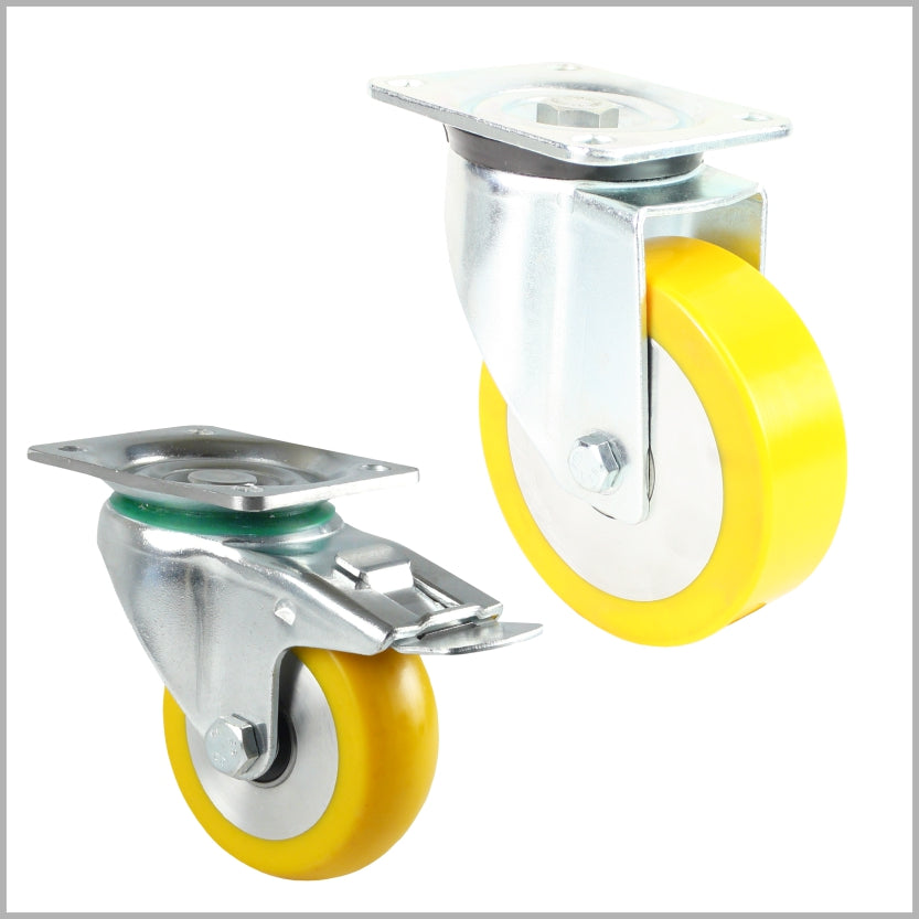 Series 690 polyurethane wheels, flat & crowned