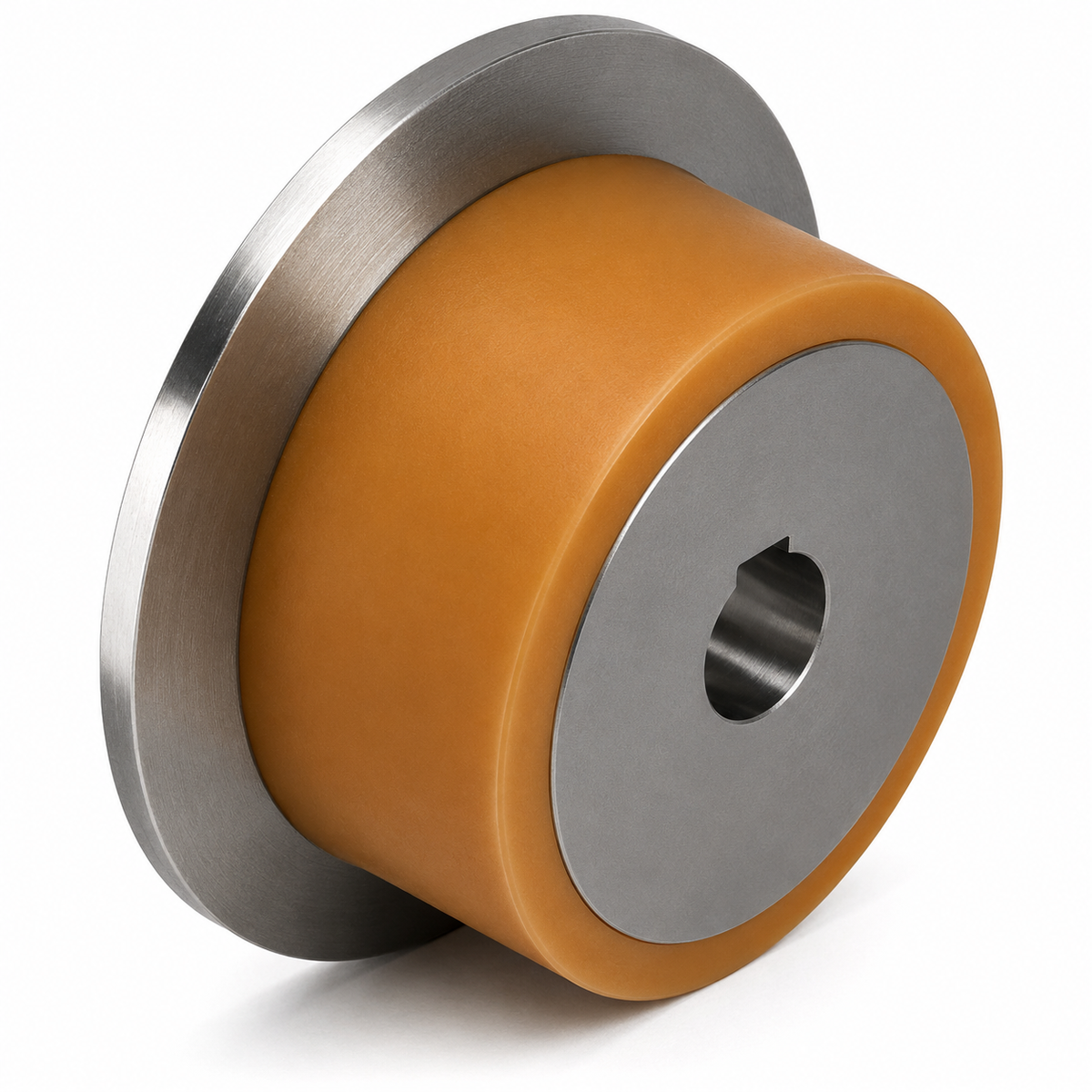 Flanged drive wheels with hub keyway DIN 6885