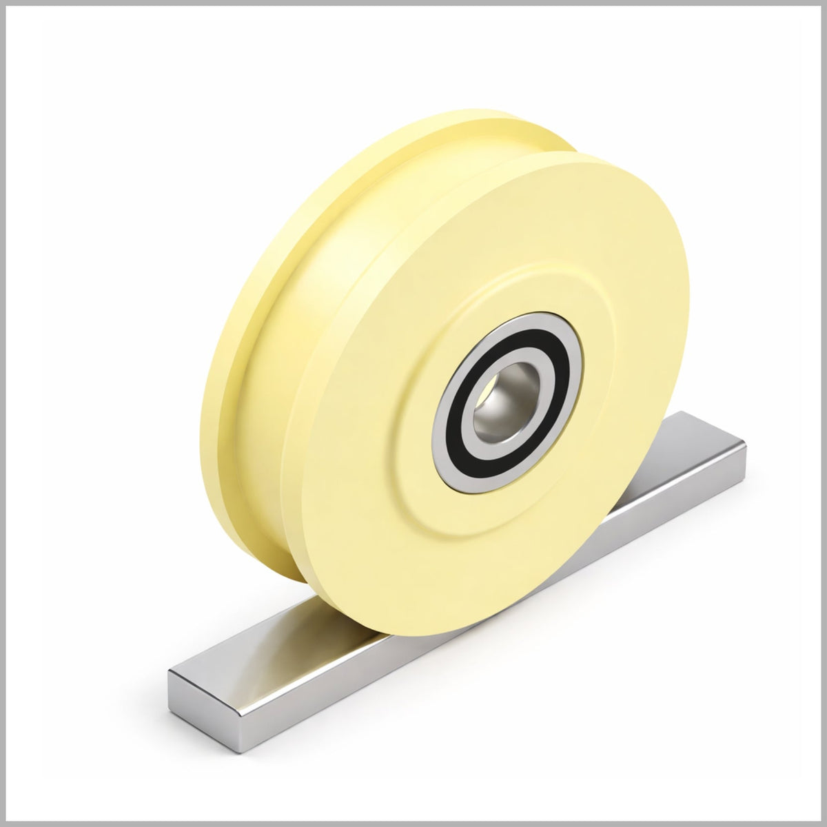 Double-flanged wheels made of nylon 6G