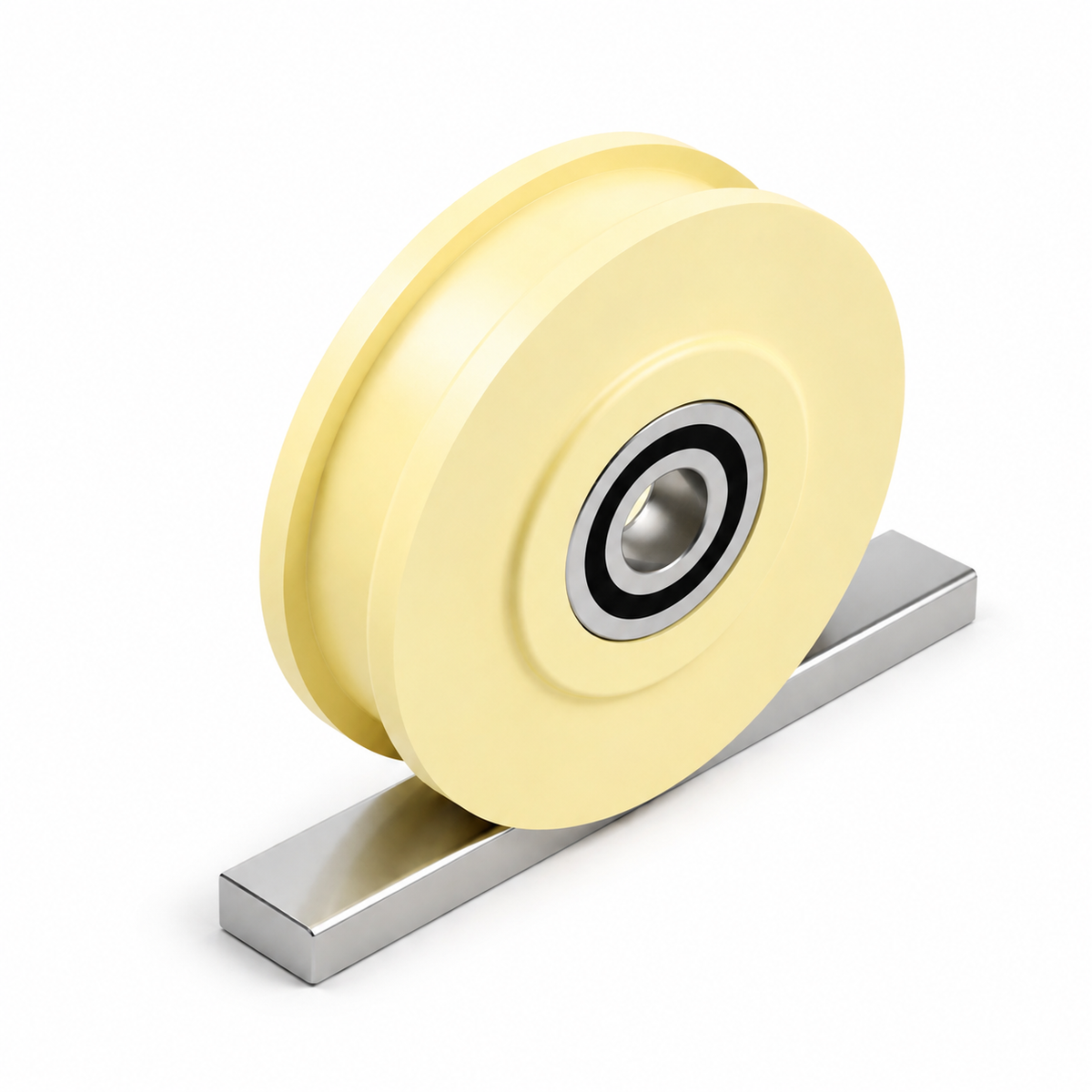 Double-flanged wheels made of nylon 6G