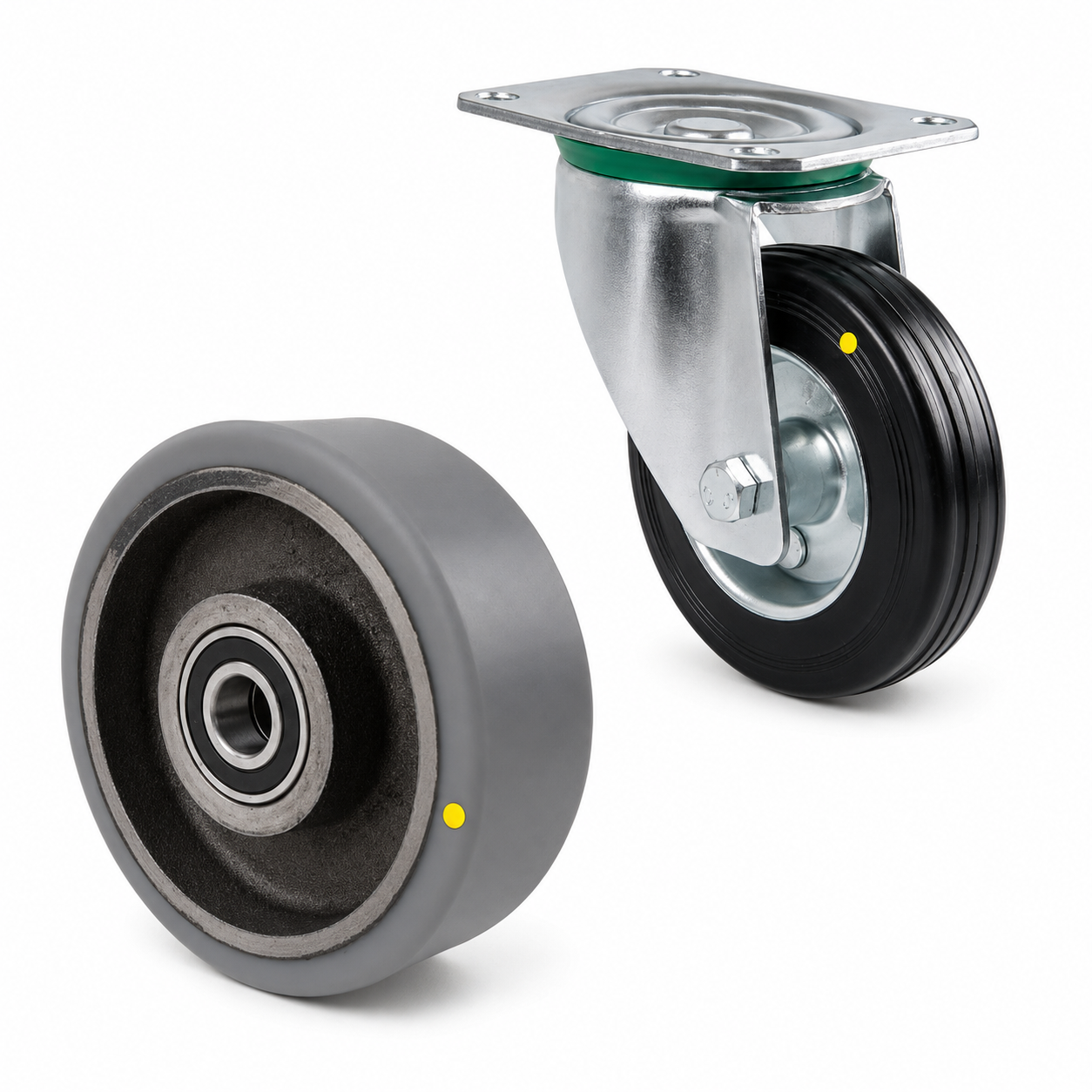 Conductive & antistatic wheels and castors for ESD protection. Safe, precise & durable – ideal for electronics, laboratories & medical technology!