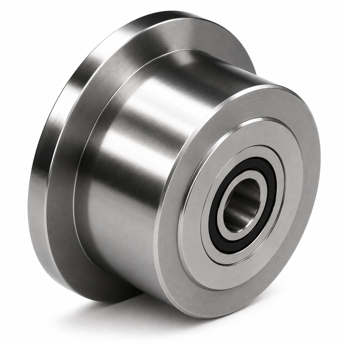 Steel and stainless steel flanged wheels
