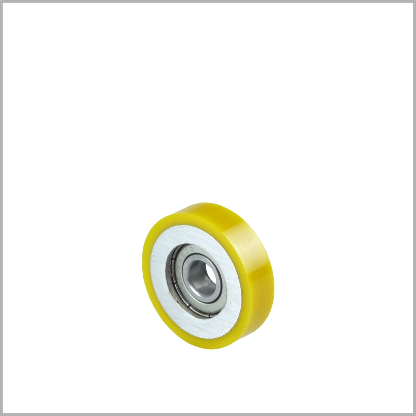 33 × 9 mm polyurethane-guide roller with Alu-Vollkern – 70 kg, Kugellager
