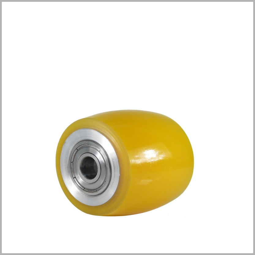 50 x 40 mm heavy-duty polyurethane wheel, ball bearing, aluminum rim, flat & crowned