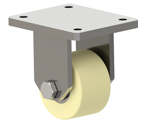 Heavy Duty Fixed Castor 125 mm | Polyamide Wheel | Load Capacity: 1000 kg | Overall Height 163 mm