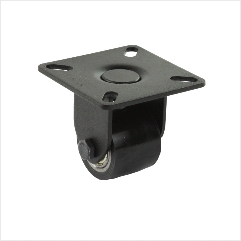 mini Schwerlastbockrolle 35 mm Black with polyurethane-wheel with doppelter Kugellagerung.