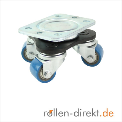 35 mm mini heavy stage swivel with soft polyurethane wheel