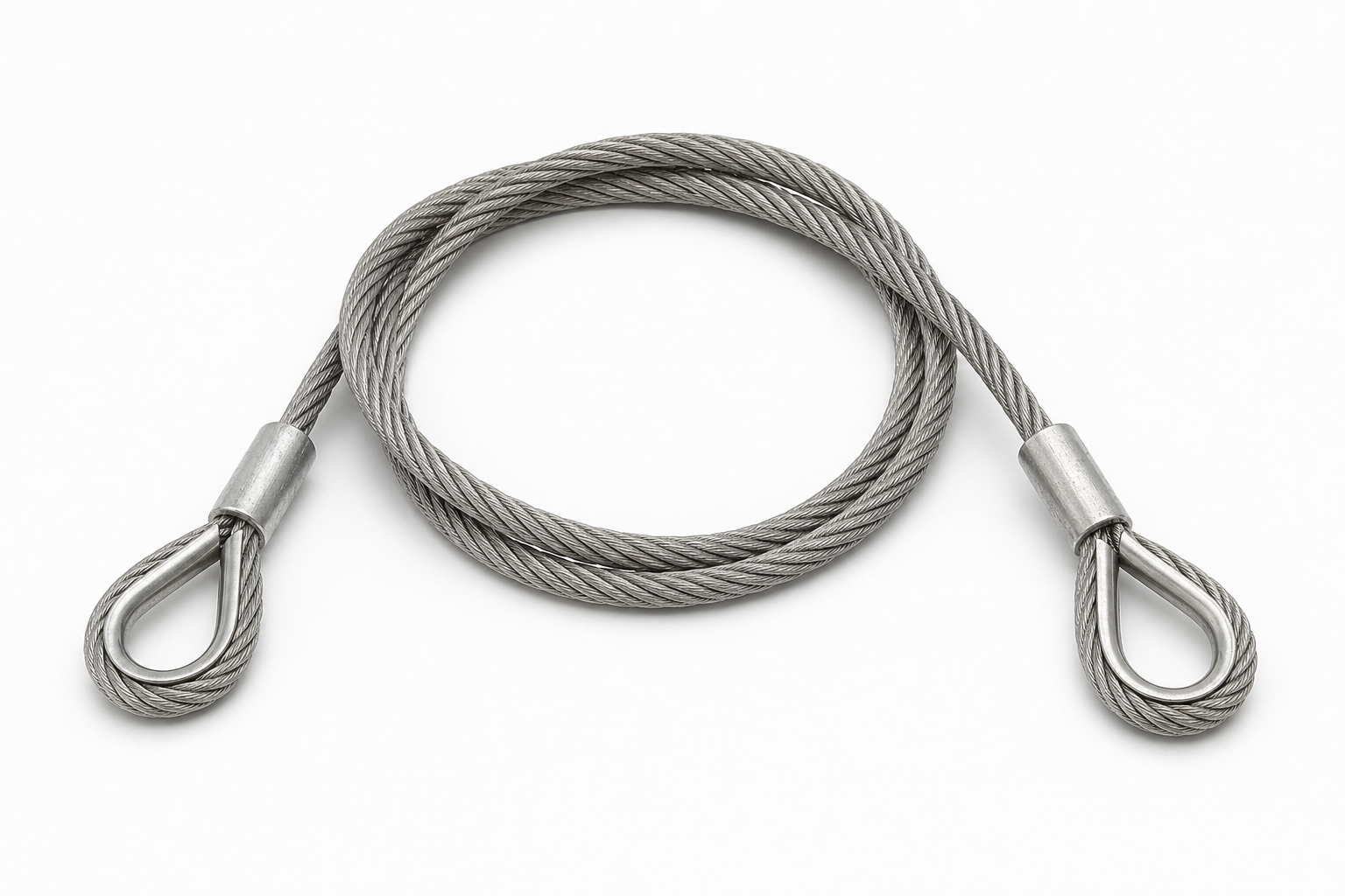Rope for deflection pulleys 4 mm – galvanized, pre-assembled