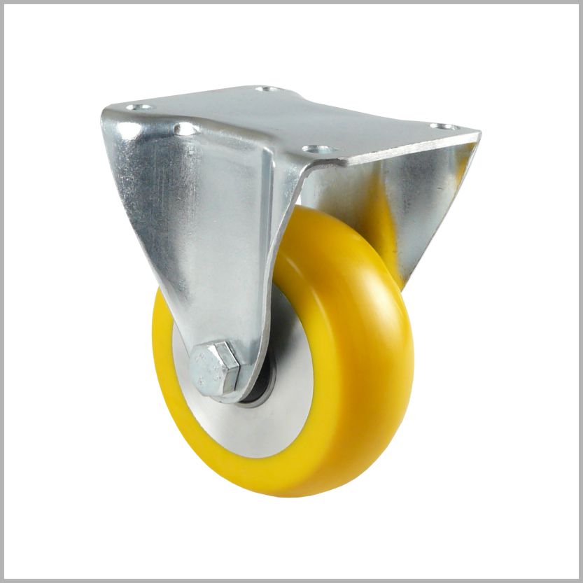 80 mm Bockrolle Polyurethan ballig