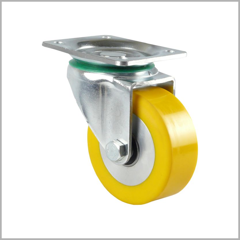 100 mm Lenkrolle Polyurethan flach