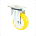 100 mm swivel caster, PU wheel, crowned, ball bearing - LL/690KBA/100/40