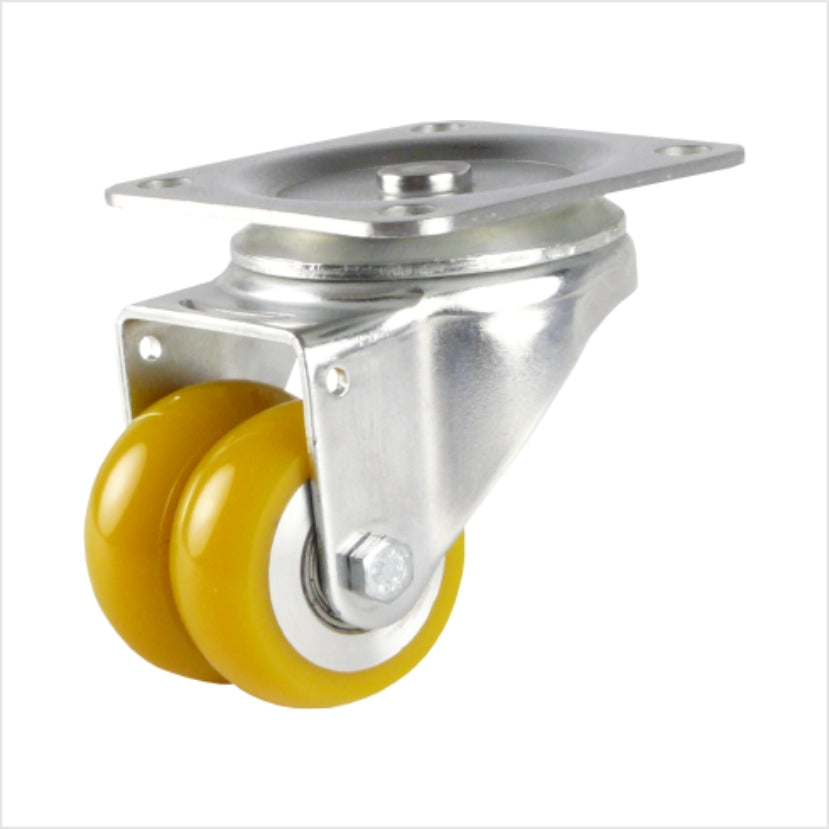 50 x 40 mm mini heavy duty swivel castor with polyurethane wheel