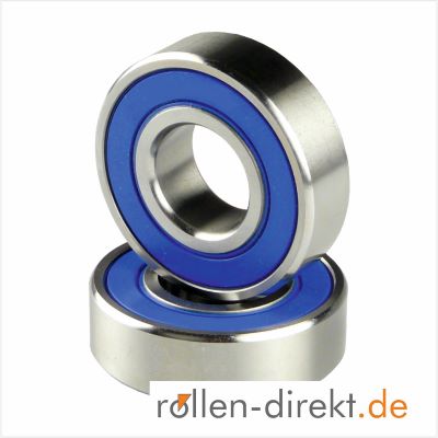 rostfreies Edelstahl Kugellager mit blauem Dichtring Bezeichnung S6201-2RS