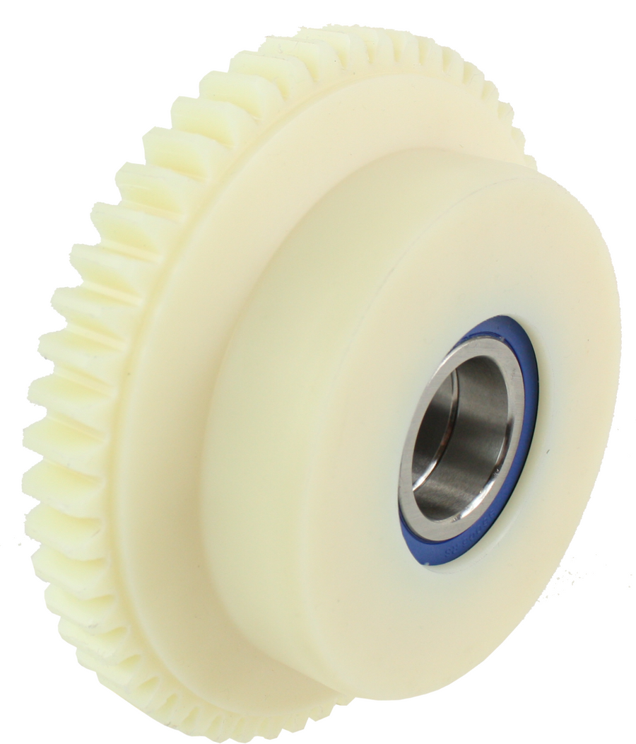 Polyamide flanged wheel Ø 125 × 50 mm with toothed rim