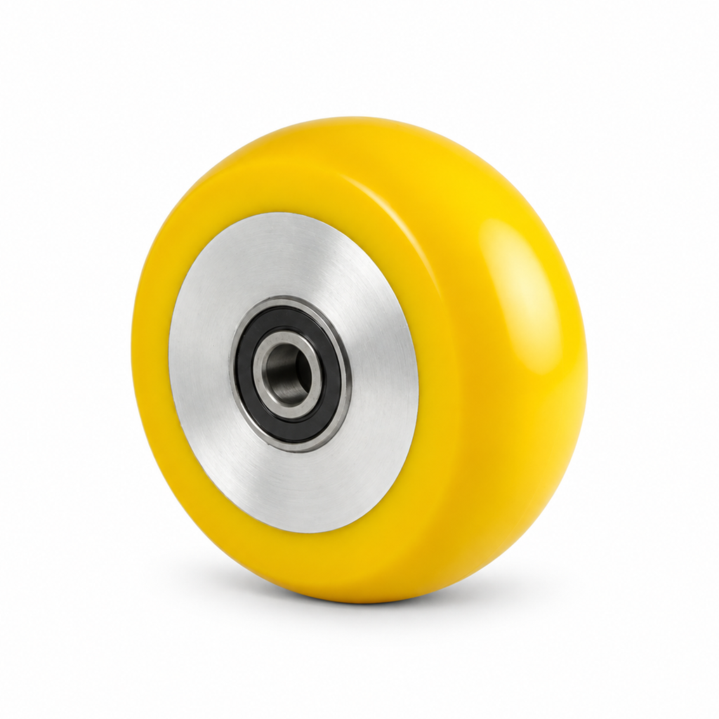 80 × 30 mm Polyurethan-Rad mit Alu-Vollkern, ballig – Serie 690