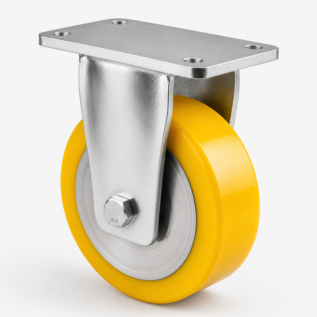 Schwerlast-Bockrolle Ø 80 mm Doppelrad – Polyurethan PU – 500 kg – B-MG/690KFL/080/30