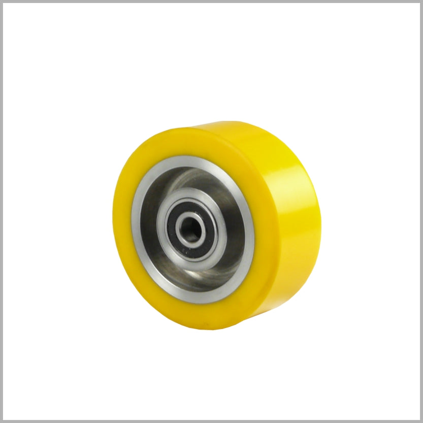 Polyurethane Wheel 125x30 mm | Aluminum Rim | Ball Bearings | Replacement Wheel for Transport Casters