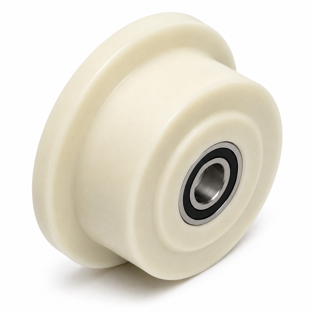 Flanged Wheel | 100 x 55 mm | Polyamide 6G | Tread 3°