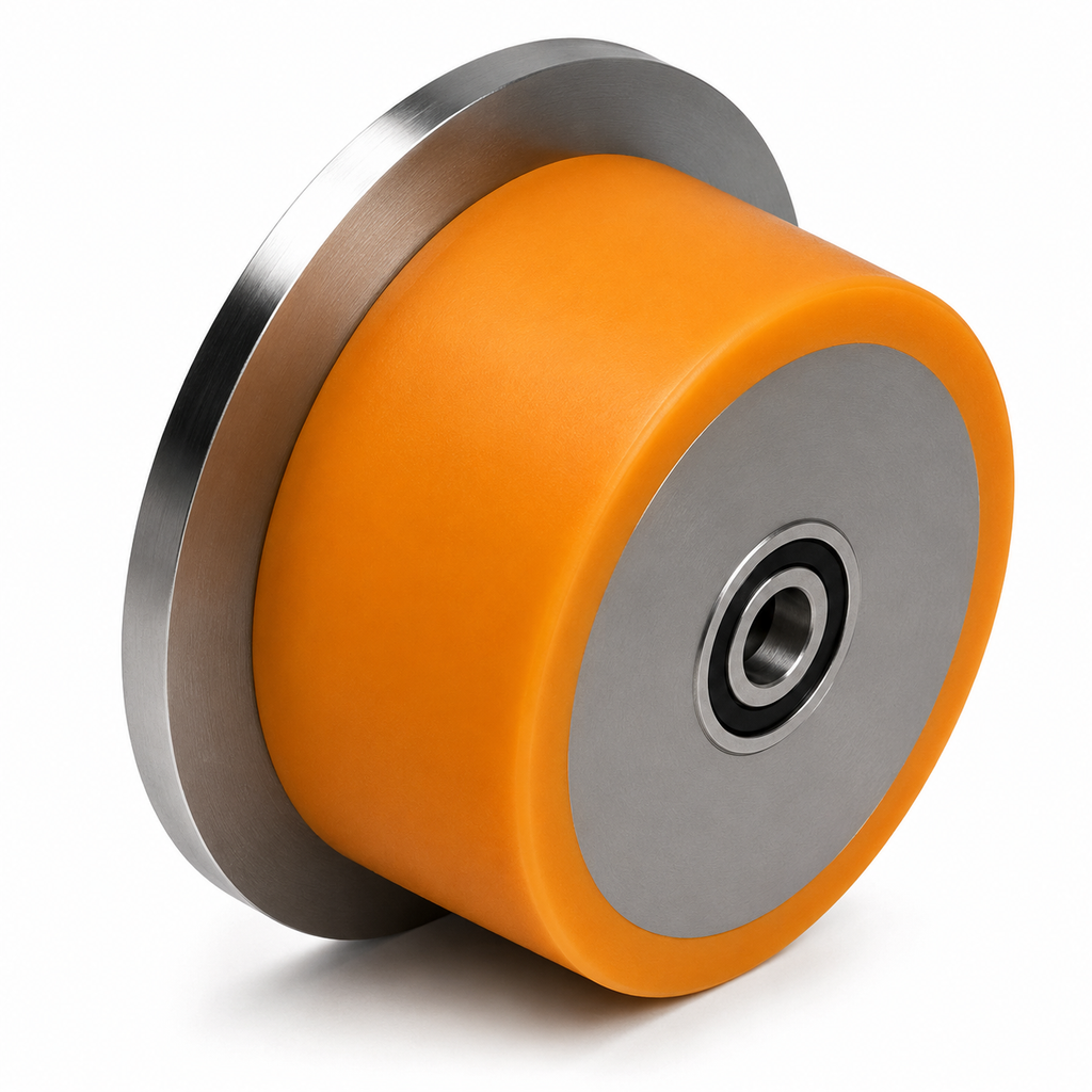 flanged wheel with polyurethane-Bandage auf Stahlkern