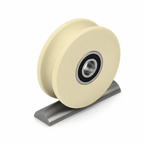 U-profile roller polyamide 6G Ø150 mm for 1 1/2" mm Rohr