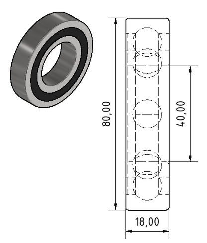 6208 2RS 40x80x18mm