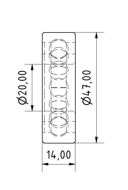 S6204 2RS Rillenkugellager Edelstahl Maße: 20 x 47 x 14 mm