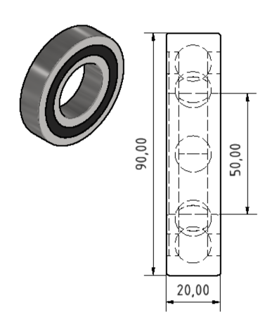 6210 2RS 50x90x20mm